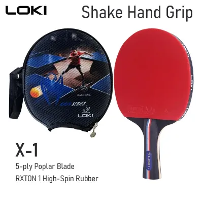 LOKI Table Tennis Racket X Series 1 2 3 Stars Ping Pong Paddle Pingpong Racket Recreational Bat for Entry Players