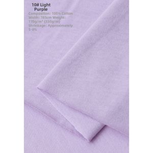Cotton T-Shirt Single Knit Fabric Light Breathable Jersey Fabric