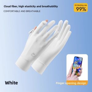 Miiow | Womens Summer Thin Sun Protection Gloves Outdoor Cycling Touch Screen Compatible Fingerless UV Protection Sunshade Sleeve Covers