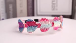 Aibeile Baby Princess Headband for Baby Girl Candy Color Gradient Rainbow Heart Shape Hairband Star Shape Hair Accessories Kids