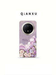 QIANXU | Purple Oil Painting Flowers Phone Case for Huawei Mate80Pro