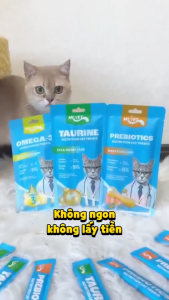 Súp thưởng pate thưởng Mr.Vet Taurine Omega-3 Prebiotics Dành Cho Mèo (1 gói 4 thanh)