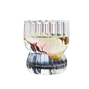 Moda 260ml Stripe Drinking Glasses Coffee Cup WineWater Milk Drinkware Glass
