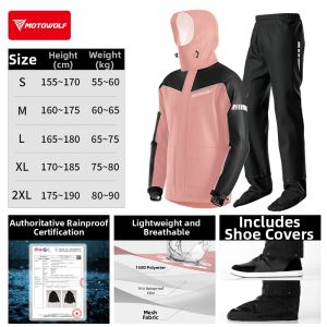 MOTOWOLF | Rainproof Waterproof Rain Suit for Motorcycle Riding