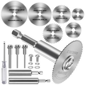 1/4 "Chuôi Lục Giác Dài Bánh Xe Cắt Cho Máy Khoan Dụng Cụ Xoay Với Lưỡi Cưa Thép Dụng Cụ Điện Phụ Kiện Cho Chế Biến Gỗ