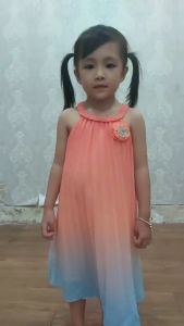 Đầm cổ yếm maxi dập ly loang màu cầu vòng cực cute váy đầm đi chơi đi biển bé từ 14- 40kg váy công chúa váy cầu vòng