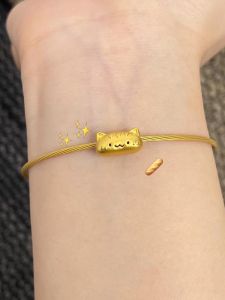 Cute Cat Themed Bracelet for Women New 2025 Stacked High Value Friend Jewelry Sweet Style Fresh out Fashion Accessory