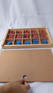 Montessori Toy Moveable Kotak Angka Belajar Berhitung