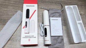 Maxgroom Wireless Hair Starightener Comb Type-C Charging 4500mAh Large Capacity 50Million Negative Ions