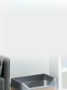 Stainless Steel Cat Litter Box Large Capacity Open Breathable Cat Litter Box Free Cat Litter Scoop High Sides Metal Litter Box Anti-Leakage Easy Cleaning