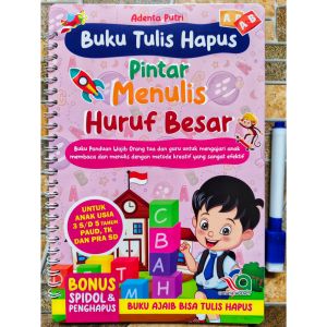 Buku Tulis Hapus Pintar Menulis Huruf Besar Free Spidol