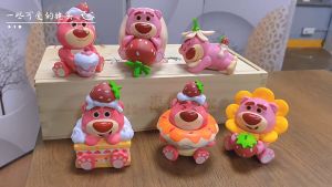 Mô Hình 6 Nhân Vật Gấu Dâu Lotso Đáng Yêu Cute Cao 8cm Decor Trang Trí Phòng Ngủ Quà Tặng Sinh Nhật