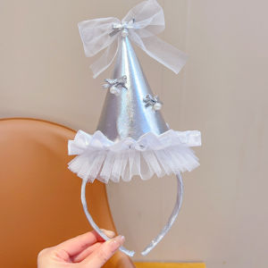 DUBAO | Stereoscopic Cake Lace Pearl Bow Birthday Party Headband