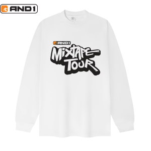 AND1 Classic Streetball Professor Hot Sauce Long Sleeve round Neck T-Shirt Cotton Youth Fashion Breathable Casual Shirt