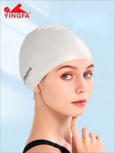 Yingfa Mũ Bơi Silicone cho phụ nữ người đàn ông bền chống trượt bơi chống nước hat bảo vệ tai mái tóc dài cho người lớn trẻ em lớn tuổi bé trai và bé gái