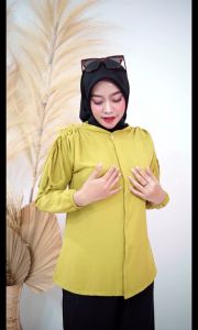 Dealova Kemeja Serut Crinkle Airflow Ukuran M L XL XXL XXXL 4XL - Blouse Jumbo - Atasan Wanita Jumbo
