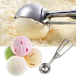 4/5/6cm Stainless Steel Ice Cream Mashed Potato Cookie Scoop Spoon Spring Handle