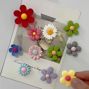 8Pcs Cartoon Flower Fridge Magnets Decorative Magnets for Dishwasher Whiteboard Storage Kitchen Home Decoration