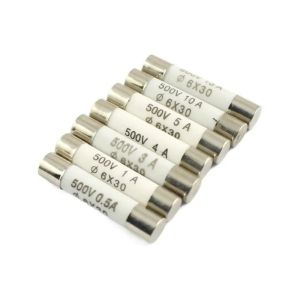 10 Chiếc Hộp Cầu Chì Gốm RO58 6x30mm 500V Fast Blow BS1362 Với Các Loại Định Mức Amp 05A-30A Cho Cầu Chì Dạng Hộp Mực