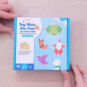 Bộ Luyện Kỹ Năng Gấp Giấy 80 Tờ Cho Bé - Tay Khéo Não Tinh - LaLaLa Baby