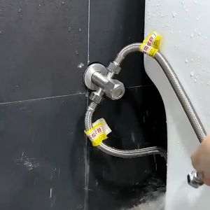 Van chữ T 3 ngã giảm áp van chia nước cho vòi xịt vệ sinh và bồn cầu chất liệu INOX SUS 304 bền bỏ chống gỉ sét