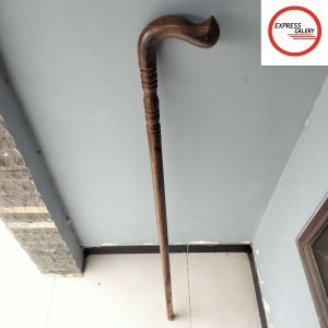 tongkat jalan kayu kelor Jawa motif payung profil D103