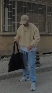 NURIZ FASHION loose pants cowo celana jeans gombrong pria kekinian korean style ootd simple polos