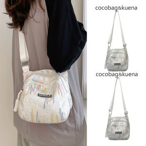 กระเป๋าผ้าใบผูกข้างแบบลำลองสำหรับเดินทาง COCOBAG & KUENA กระเป๋าสะพายไหล่แบบผ้าไนลอนสำหรับทั้งชายและหญิง กระเป๋าโทรศัพท์มือถือแบบลำลอง ปิดด้วยซิป กระเป๋าทรงเรขาคณิตขนาดเล็ก