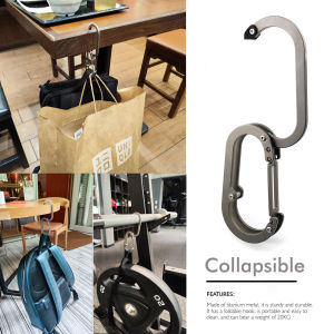 Multifunctional D-type Hook Carabiner Outdoor Backpack Tools Camping Climbing Buckle Fishing Hook Keychain Lock Buckle Snap Clip