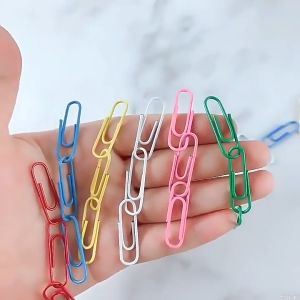 FR-A109 Paper Clip Warna Metalic Isi 80pcs Klip Kertas Warna Macaron / Klip Penjepit Aesthetic