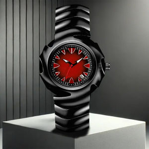 Black Watch Quartz Wristwatch Y2K Unique Blade Fashion Stainless Steel Black Blue Luxury Top Analog Dress Wristwatches