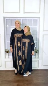 Gamis Abaya Turki Anak Turkey Remaja Turky Couple Mewah Elegan Hitam Putih dan Warna | Abiyyuco TA9021A