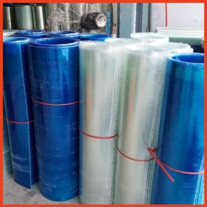 Tôn nhựa phẳng lấy ánh sáng không có sóng ( dày 4zem) màu XANH/ TRẮNG