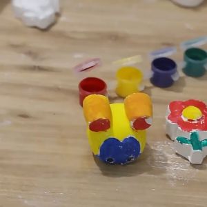 Mainan Mewarnai Patung Gypsum Kreatif Anak Paket lengkap Gipsum Kuas Cat Lukis