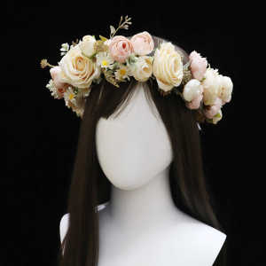Wedding Fairy Flower Crown Headwear Forest System Bridal Headband Photography Props Holiday Wedding Dress Accessories