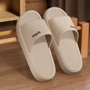 Indoor Home Slippers Soft Bottom Ladies Mens Slip-On Shoes Anti-Slip Silent High-End Feeling Couples Slippers EVA Material
