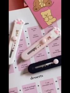 ZEO Cute Mini Cat Utility Knife: A Multi-Purpose School & Office Stationery Tool