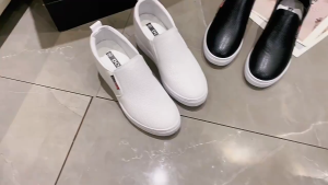 Giày Lười Da Dành Cho Nữ  Đế Xuồng Tăng Chiều Cao 6CM L298-1069