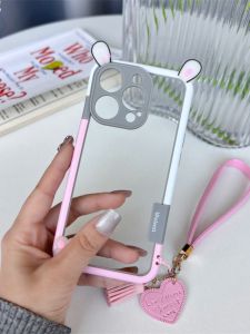 Rabbit Ear Silicone Phone Case Heat Dissipation Border for Apple 13 pro Max 12 11 Womens Personalized Creative Mobile Phone Protective Cover