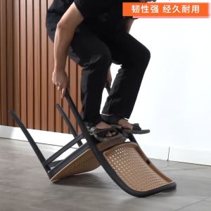 Nordic Chair Rattan Chair Like PP Backrest Chair For Adults Modern Minimalist Home Outdoor Comfortable Dining Chair 椅子