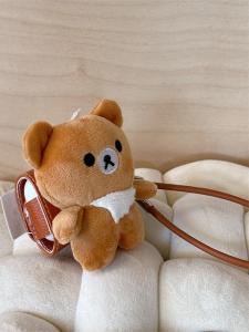 เคส AirPods ปกหนังแบบพับนิ่ม ป้องกันรอยขีดข่วน ลายหมีน่ารัก สำหรับผู้หญิง รุ่น pro 3 รุ่น 1/2 รุ่น 3 รุ่น 5