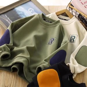2026 New Boys Hoodies Spring Autumn Childrens Sweatshirt Kids Casual Sports Tops Teenager Letter Casual Clothing 5-14 Years