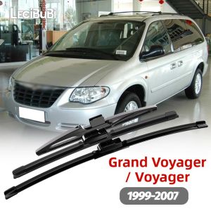 1 Bộ Lưỡi Gạt Nước Kính Chắn Gió Phía Trước Và Phía Sau Cho Chrysler Voyager Grand Voyager 1999-2007 Cần Gạt Nước Kính Chắn Gió Bằng Cao Su Màu Đen Dung Sai Nhiệt Độ -40 ℃ Đến +70 ℃