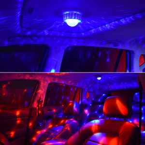 Đèn LED Mini Không Dây Ánh Sáng Màu Sắc Cảm Ứng Theo Nhạc Gắn Trần Xe Hơi Tiện Dụng