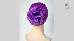 ArietesCare Elegant Floral Chemo Cap Head Wrap Scarf - Polyester Muslim Headwear Beanies