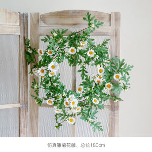 Rose Vine Artificial Flowers Decorative Wall Balcony Archway Climbing Plant Fake Flower Decoration Privacy Curtain Home Decor