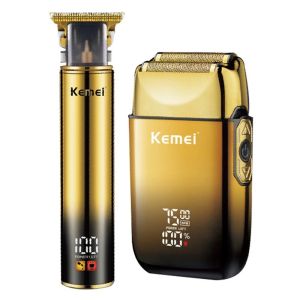 Kemei KM-2131 Hair Clipper Set Cordless Electric Razor Shaver Professional Barber Hair Trimmer For Men Gift Box