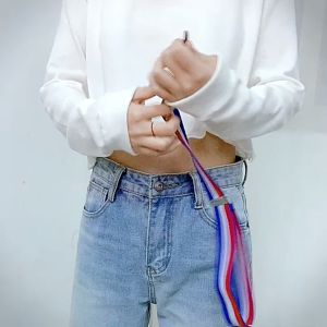 Thắt lưng thun bằng vải chun co giãn có nút bấm tiện lợi  -Lumbley
