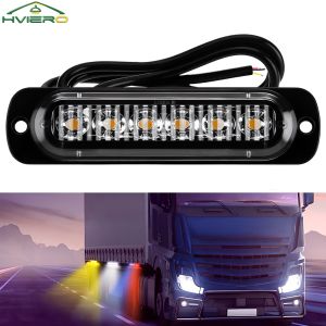 1x Truck 12V-24V LED Warning Strobe Grille Flashing Lamp Bar Side Car Beacon Red Yellow White Turn Signal Parking Drl Fog Light