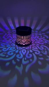 Solar Wall Light Outdoor Waterproof Mandala Spotlight Motion Sensor Garden Fence Lamp for Patio Yard Courtyard Pathway Decor